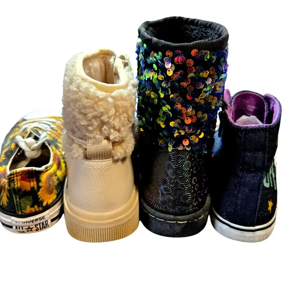 H&M + More Girl's Size 3  3.5 Ankle Boots Tennis Sneaker Shoes  Bulk Lot of 4